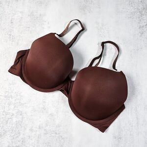 Victoria Secret The T-Shirt Perfect Shape Smooth Push Up Bra, Ganache, Size 38C